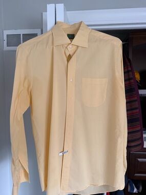 Sid Mashburn Pale Yellow Long-Sleeve Button-Down Shirt